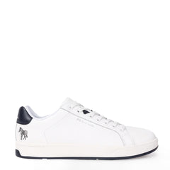 Paul Smith Albany Leather Zebra Trainers White - Parasol Store