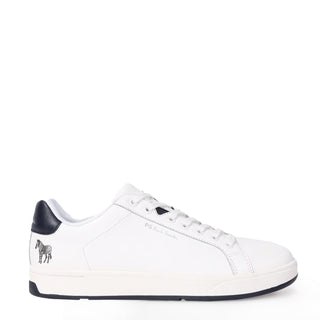 Paul Smith Albany Leather Zebra Trainers White - Parasol Store