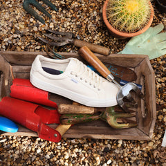 Paul Smith Amos Canvas Trainers Ecru - Parasol Store