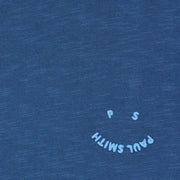 Paul Smith Blanket-Stitch Happy T-Shirt BLue - Parasol Store