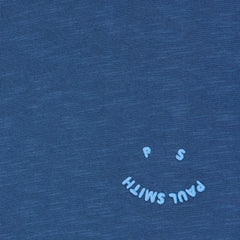 Paul Smith Blanket-Stitch Happy T-Shirt BLue - Parasol Store