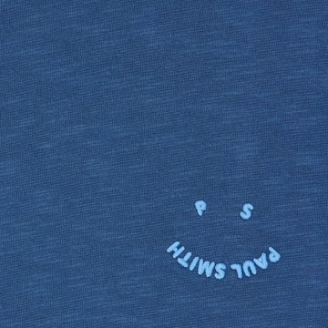 Paul Smith Blanket-Stitch Happy T-Shirt BLue - Parasol Store