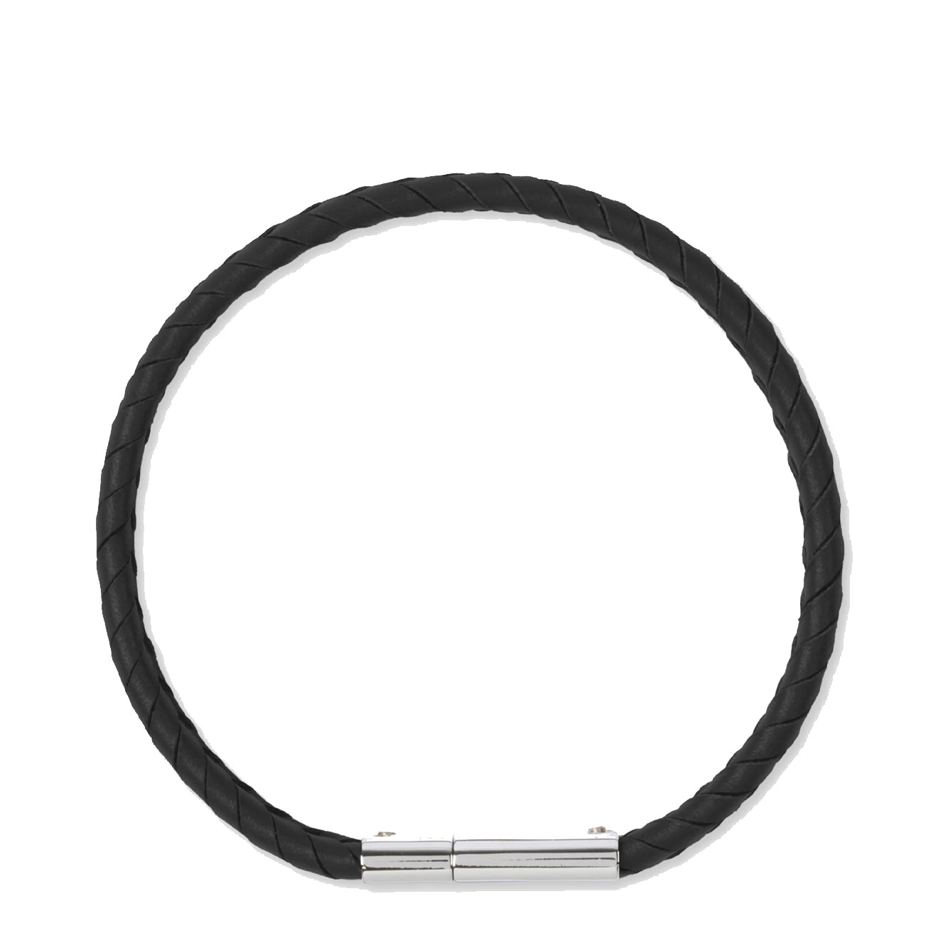 Paul Smith Braided Leather Bracelet Black - Parasol Store