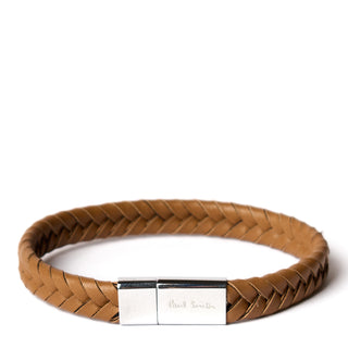 Paul Smith Braided Leather Bracelet Tan - Parasol Store
