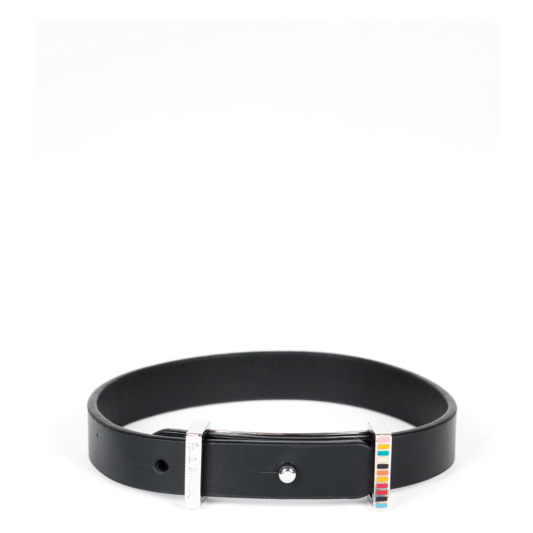 Paul Smith Buckle Leather Bracelet Black - Parasol Store