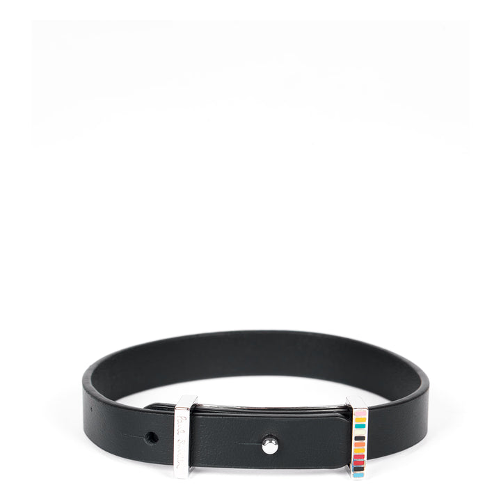 Paul Smith Buckle Leather Bracelet Black - Parasol Store
