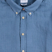 Paul Smith Button Down Collar Shirt Greyish Blue - Parasol Store