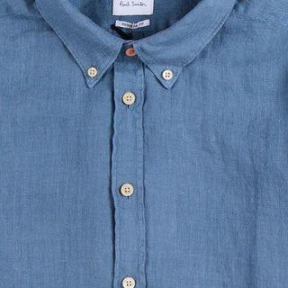 Paul Smith Button Down Collar Shirt Greyish Blue - Parasol Store