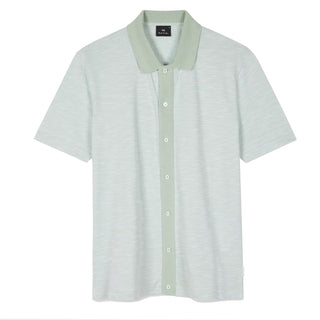 Paul Smith Button Front Polo Light Green - Parasol Store