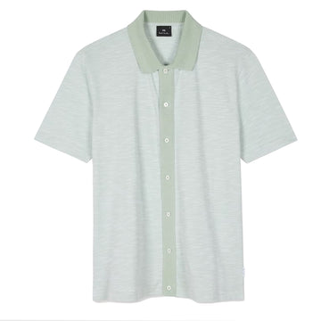Paul Smith Button Front Polo Light Green - Parasol Store