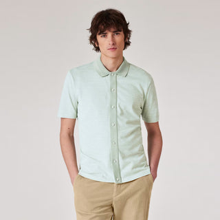 Paul Smith Button Front Polo Light Green - Parasol Store