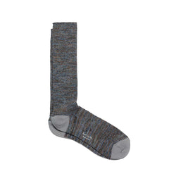 Paul Smith Chunky Marl Twist Cotton-Blend Socks Slate - Parasol Store