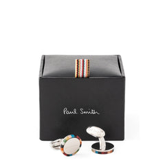 Paul Smith Circle Signature Stripe Cufflinks Multicolour - Parasol Store