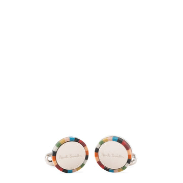 Paul Smith Circle Signature Stripe Cufflinks Multicolour