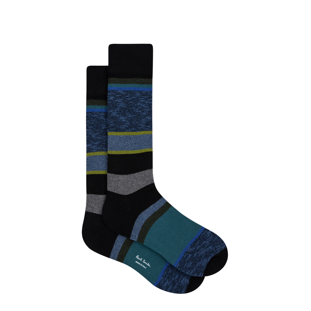 Paul Smith Colin Stripe Socks Black / Blue - Parasol Store