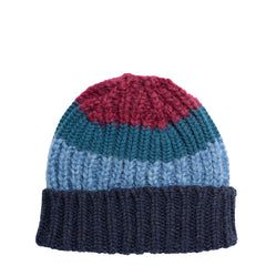 Paul Smith Colourblock Mohair-Blend Beanie Navy - Parasol Store
