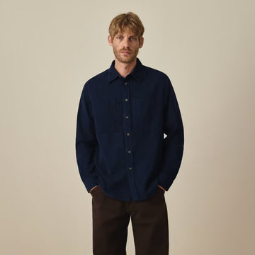 Paul Smith Corduroy Patch Pocket L/S Shirt Navy