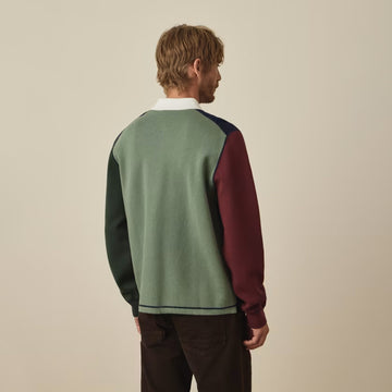 Paul Smith Cotton-Blend Colour-Block Rugby Top Navy