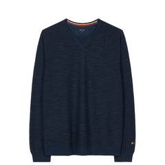 Paul Smith Cotton-Blend Long-Sleeve Lounge Top Navy Blue - Parasol Store