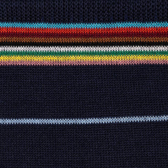 Paul Smith Cotton-Blend Pinstripe Socks Navy - Parasol Store