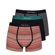 Paul Smith Cotton-Blend Signature Stripe Mixed Boxer Briefs Three Pack - Parasol Store