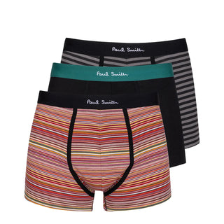 Paul Smith Cotton-Blend Signature Stripe Mixed Boxer Briefs Three Pack - Parasol Store