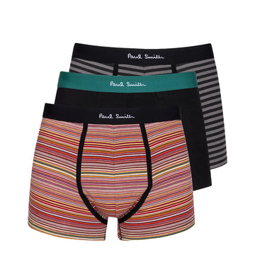 Paul Smith Cotton-Blend Signature Stripe Mixed Boxer Briefs Three Pack - Parasol Store