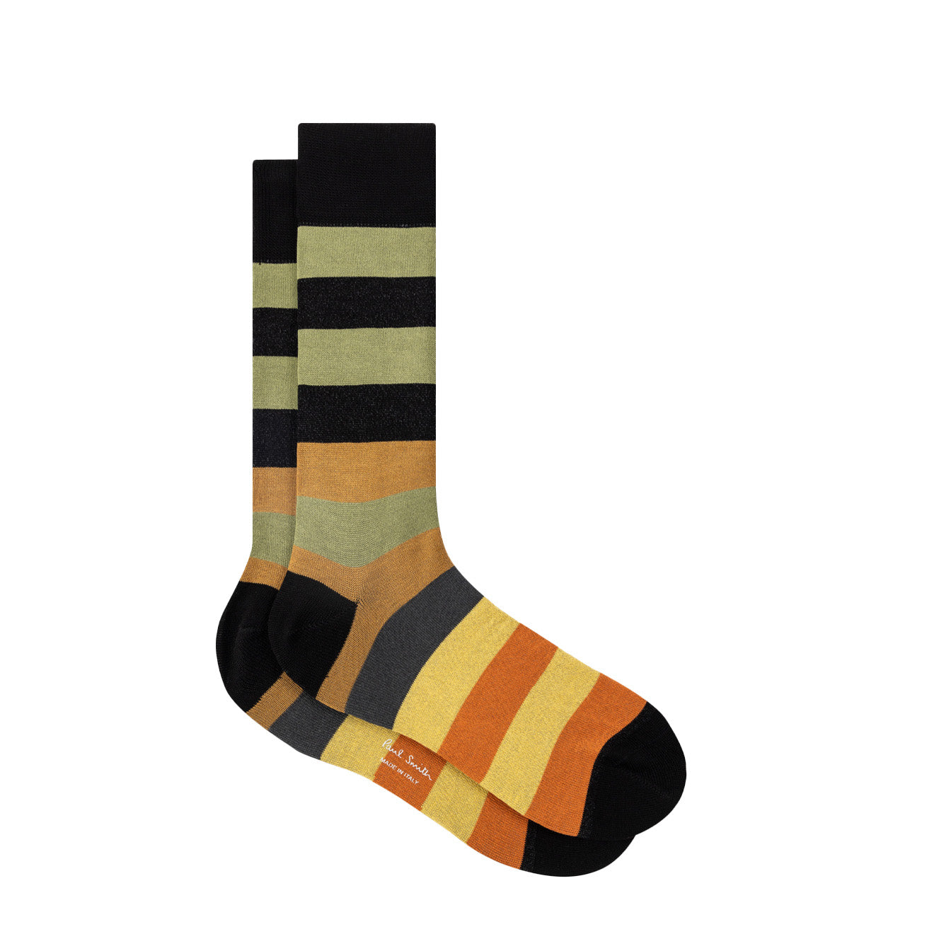 Paul Smith Cotton-Blend Stripe Socks Black - Parasol Store