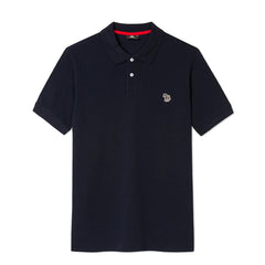 Paul Smith Cotton-Pique Zebra Logo Polo Shirt Dark Navy