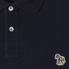 Paul Smith Cotton-Piqué Zebra Logo Polo Shirt Dark Navy - Parasol Store