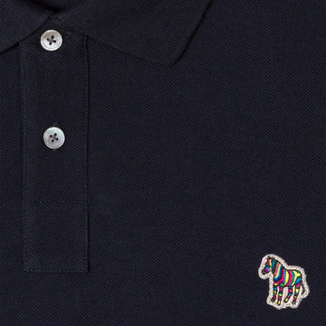 Paul Smith Cotton-Piqué Zebra Logo Polo Shirt Dark Navy - Parasol Store