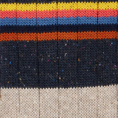 Paul Smith Cotton-Silk Blend Chunky Signature Stripe Socks Dark Blue - Parasol Store