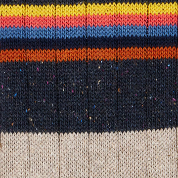 Paul Smith Cotton-Silk Blend Chunky Signature Stripe Socks Dark Blue