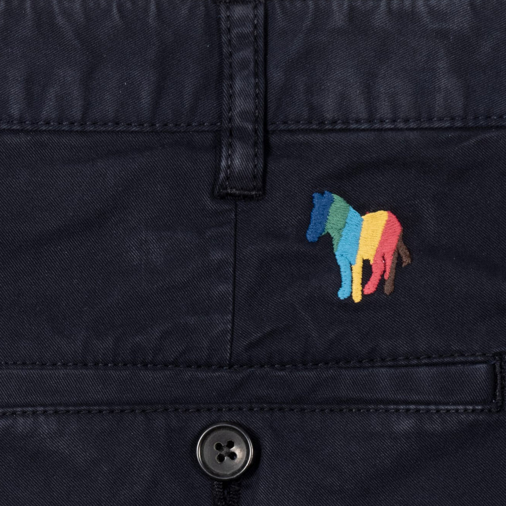Paul Smith Cotton-Twill Broad Stripe Zebra Shorts Dark Navy - Parasol Store