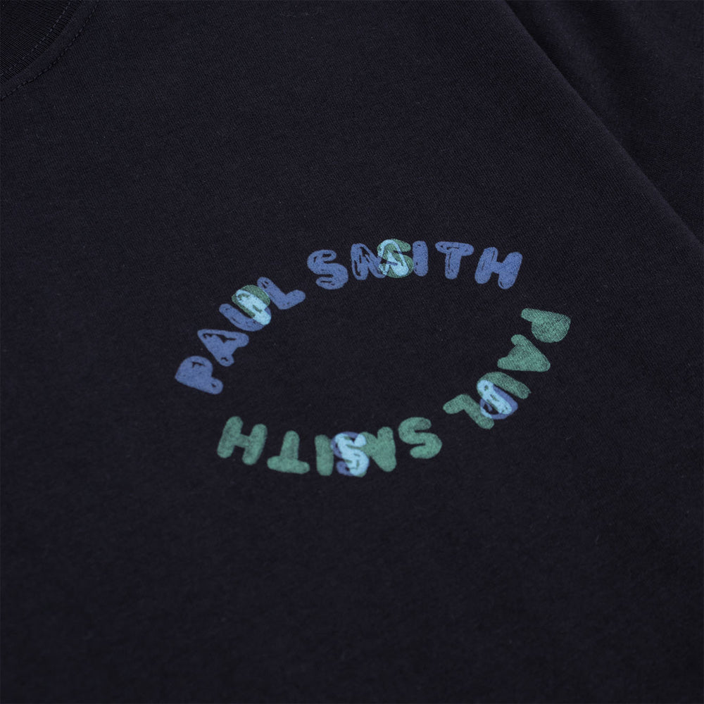 Paul Smith Cotton Happy Oval Print T-Shirt Black - Parasol Store