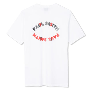 Paul Smith Cotton Happy Oval Print T-Shirt White - Parasol Store