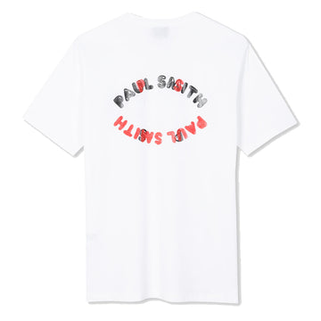 Paul Smith Cotton Happy Oval Print T-Shirt White - Parasol Store