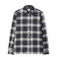 Paul Smith Cotton Jacquard Check Overshirt Blue