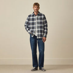 Paul Smith Cotton Jacquard Check Overshirt Blue