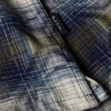 Paul Smith Cotton Jacquard Check Overshirt Blue