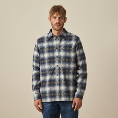 Paul Smith Cotton Jacquard Check Overshirt Blue