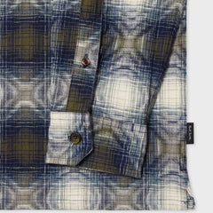 Paul Smith Cotton Jacquard Check Overshirt Blue