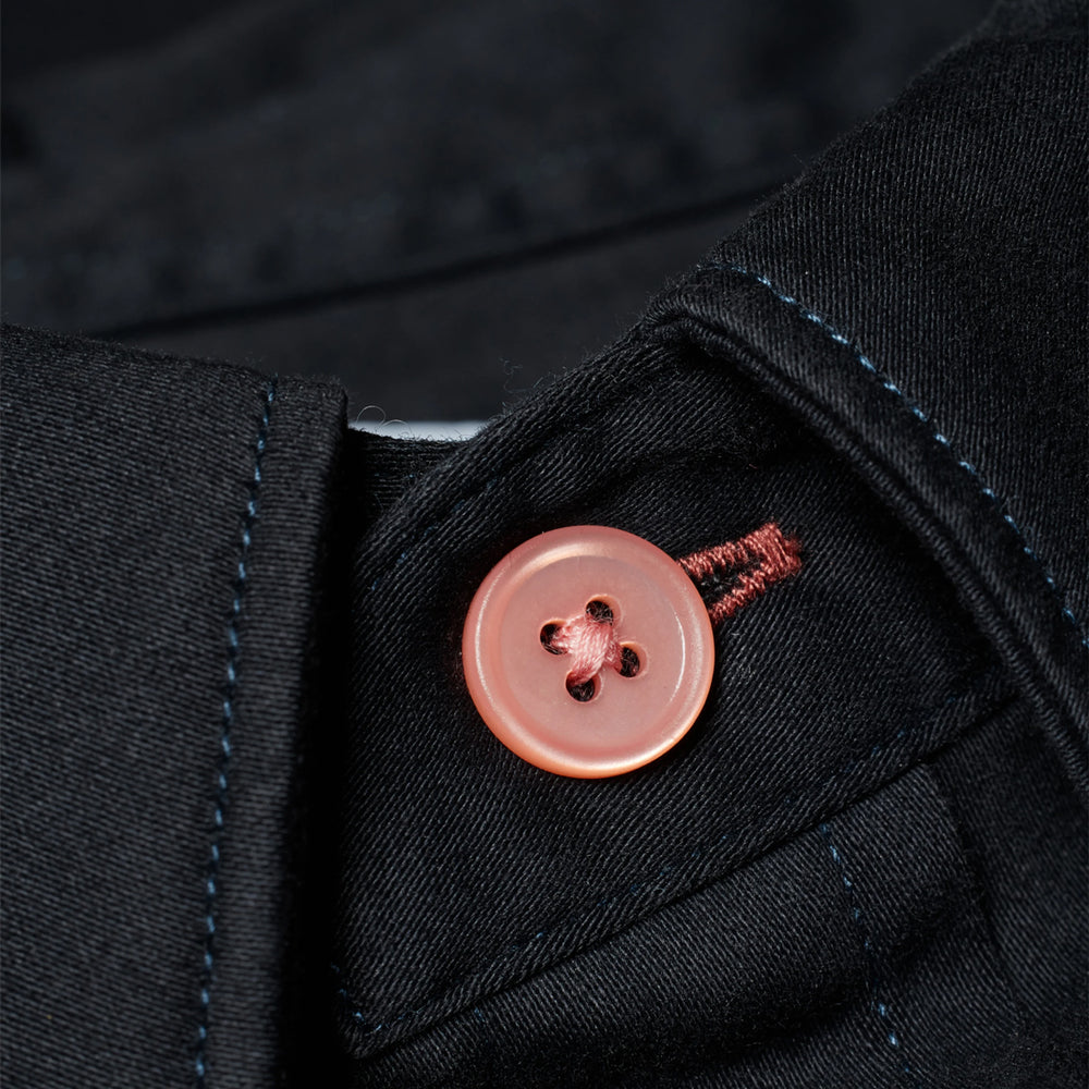 Paul Smith Cotton Sateen Garment-Dyed Shirt Navy - Parasol Store
