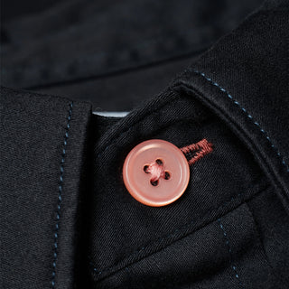 Paul Smith Cotton Sateen Garment-Dyed Shirt Navy - Parasol Store