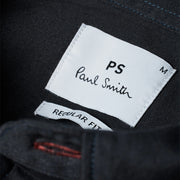 Paul Smith Cotton Sateen Garment-Dyed Shirt Navy - Parasol Store