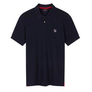 Paul Smith Cotton Zebra Logo Polo Shirt Dark Navy - Parasol Store