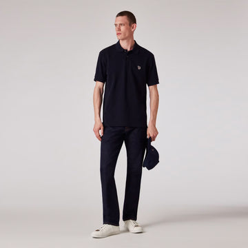 Paul Smith Cotton Zebra Logo Polo Shirt Dark Navy - Parasol Store