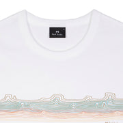 Paul Smith Desert Stripe Print T-Shirt White - Parasol Store