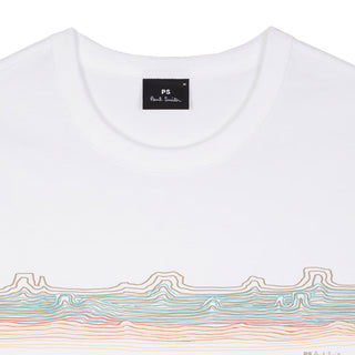 Paul Smith Desert Stripe Print T-Shirt White - Parasol Store
