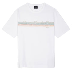Paul Smith Desert Stripe Print T-Shirt White - Parasol Store